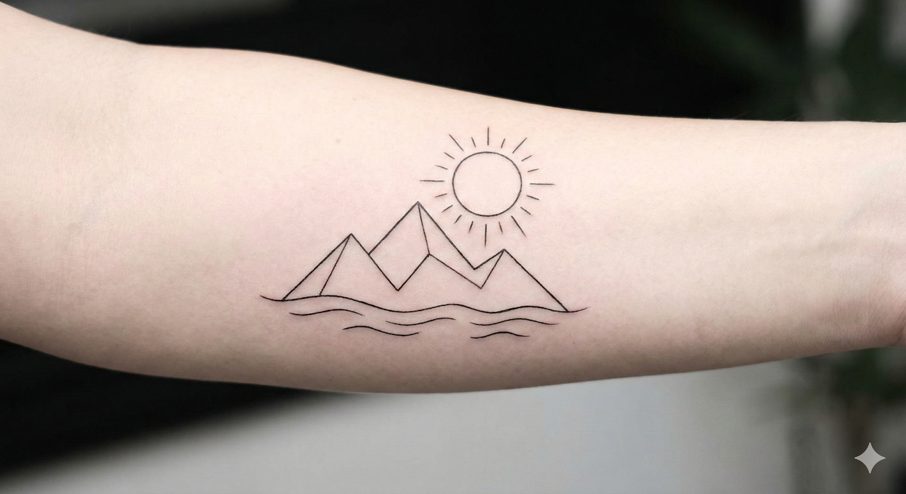 Exemple tatouage paysage